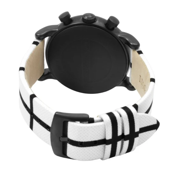 EMPORIO ARMANI Classic White Nylon White Dial Quartz Watch for Gents- EMPORIO ARMANI AR 1859 - Image 2