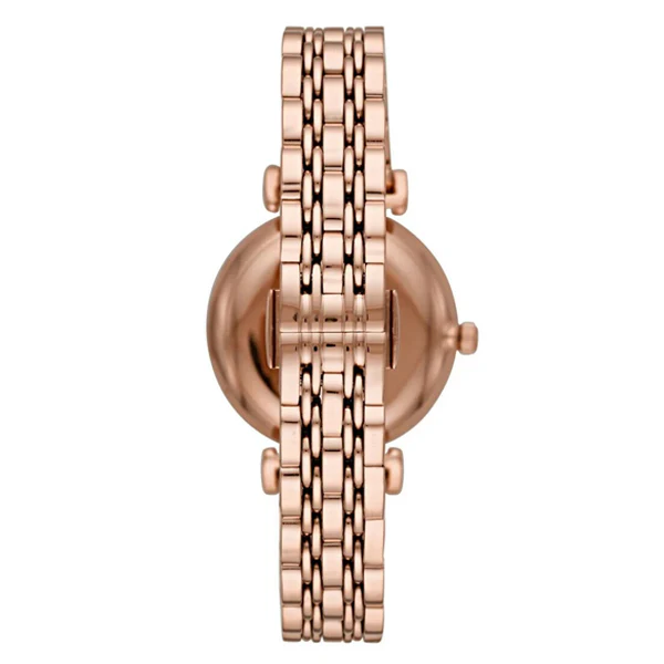 EMPORIO ARMANI Cream Dial Rose Gold Stainless Steel Watch For Ladies - AR11244 - Image 2