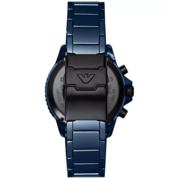 Emporio Armani Diver Blue Ceramic Strap Blue Dial Chronograph Quartz Watch for Gents - AR70009 - Image 2