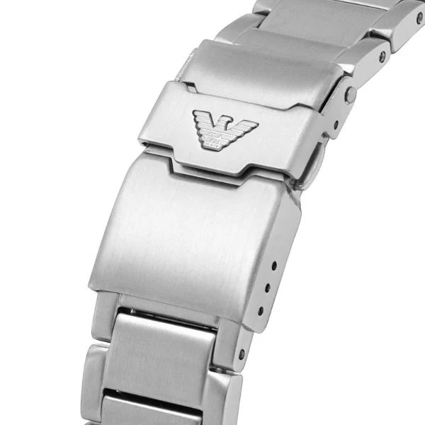 EMPORIO ARMANI Diver Silver Stainless Steel Green Dial Quartz Watch for Gents- EMPORIO ARMANI AR 11338 - Image 3