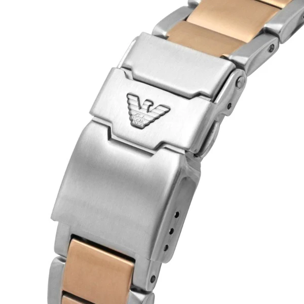 EMPORIO ARMANI Diver Two-Tone Stainless Steel Brown Dial Quartz Watch for Gents- EMPORIO ARMANI AR 11340 - Image 3