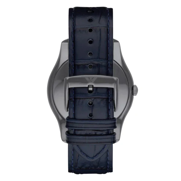 EMPORIO ARMANI Dress Blue Leather Strap Blue Dial Quartz Watch for Gents - AR1986 - Image 2