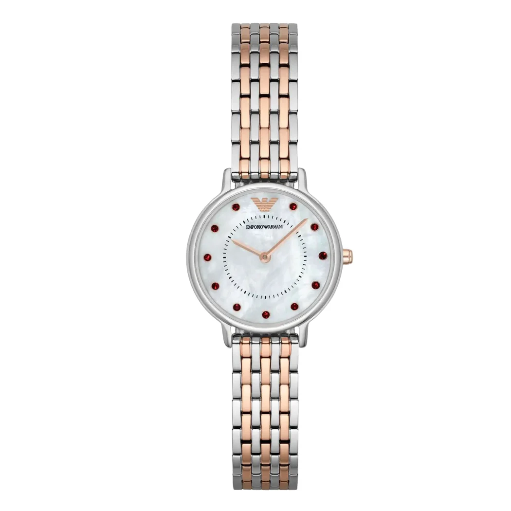 Emporio Armani Dress Two-tone Stainless Steel Mother Of Pearl Dial Quartz Watch for Ladies - AR2515