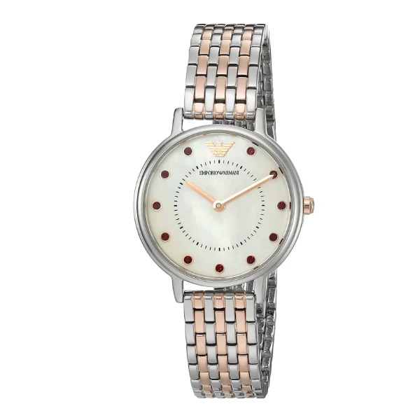 Emporio Armani Dress Two-tone Stainless Steel Mother Of Pearl Dial Quartz Watch for Ladies - AR2515 - Image 2