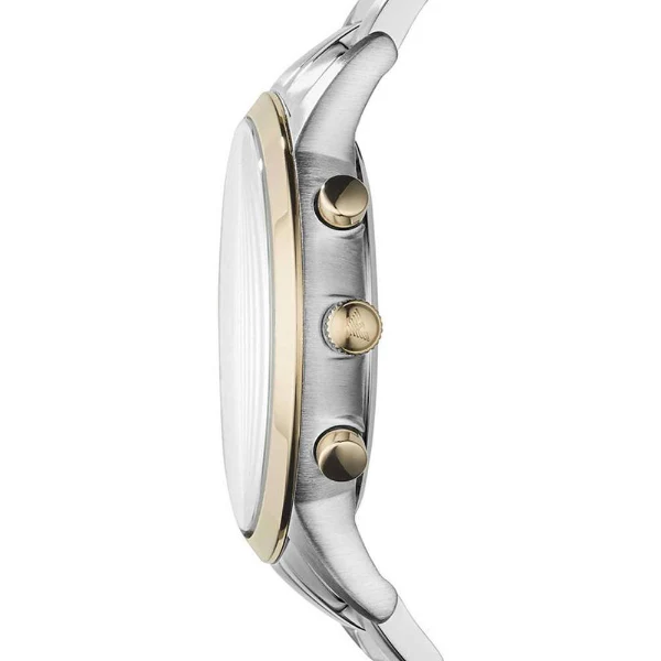 EMPORIO ARMANI Dress Two-Tone Stainless Steel Silver Dial Quartz Watch for Gents - AR11076 - Image 2