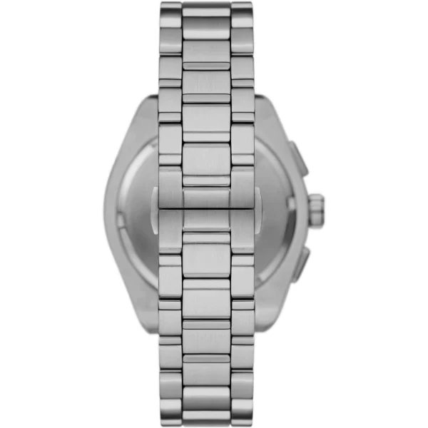 Emporio Armani Federico Silver Stainless Steel Black Dial Chronograph Quartz Watch for Gents - AR11560 - Image 2