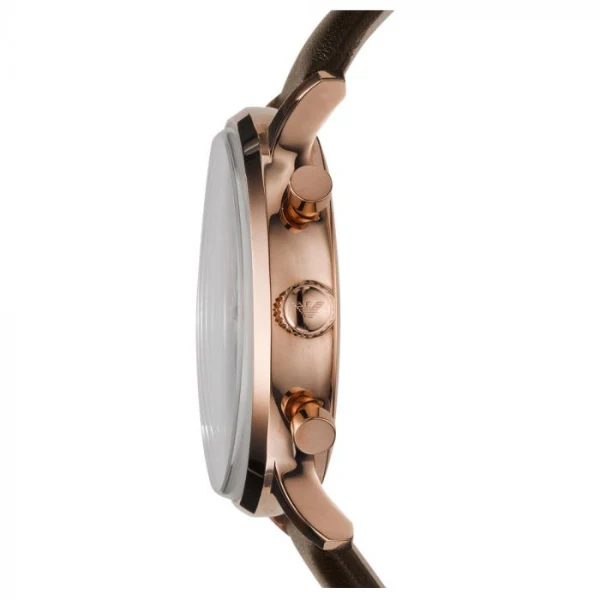 EMPORIO ARMANI Gianni Brown Leather Brown Dial Quartz Watch for Gents- EMPORIO ARMANI AR-0387 - Image 2