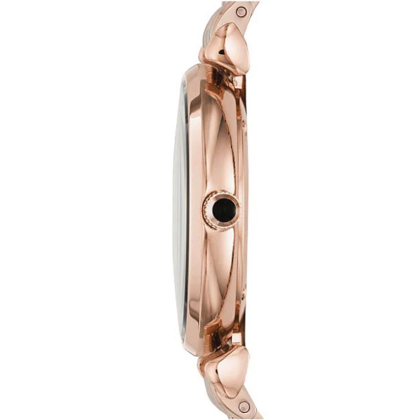 EMPORIO ARMANI Gianni T-Bar Rose Gold Stainless Steel Mother Of Pearl Dial Quartz Watch for Ladies - AR11145 - Image 3