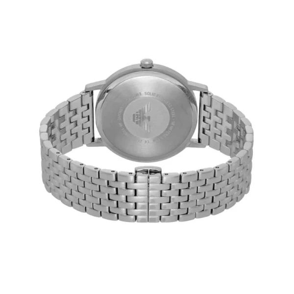 Emporio Armani Kappa Silver Stainless Steel Grey Dial Quartz Watch for Gents - AR11068 - Image 2