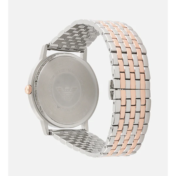 EMPORIO ARMANI Kappa Two-Tone Stainless Steel Silver Dial Quartz Watch for Gents - AR11093 - Image 2