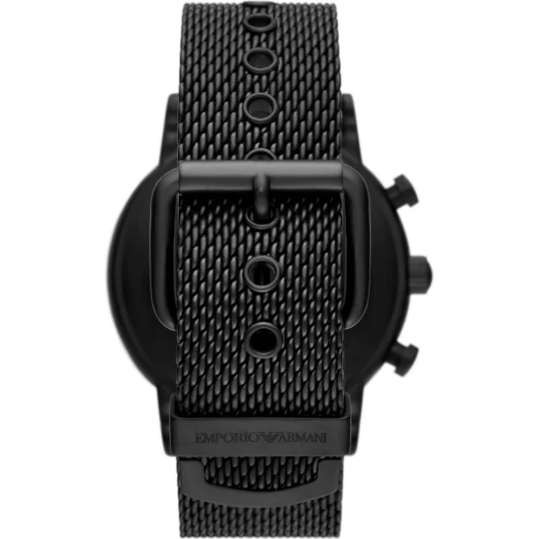 EMPORIO ARMANI Luigi Black Mesh Bracelet Green Dial Chronograph Quartz Watch for Gents - AR11470 - Image 2