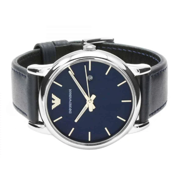 EMPORIO ARMANI Luigi Blue Leather Blue Dial Quartz Watch for Gents- EMPORIO ARMANI AR-1731 - Image 2