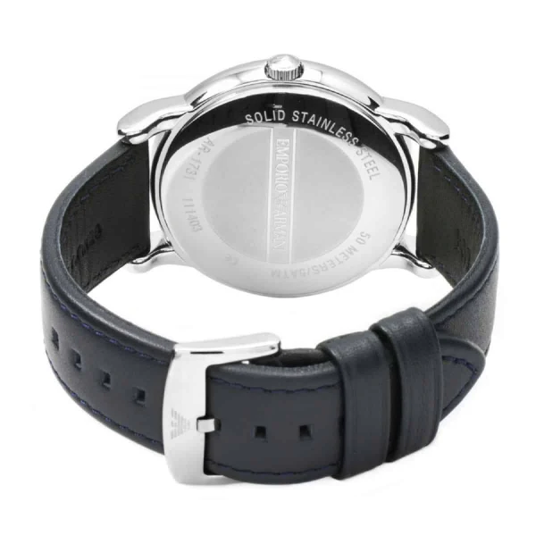 EMPORIO ARMANI Luigi Blue Leather Blue Dial Quartz Watch for Gents- EMPORIO ARMANI AR-1731 - Image 3
