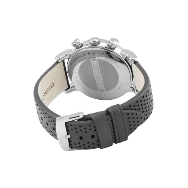 EMPORIO ARMANI Luigi Grey Leather Grey Dial Quartz Watch for Gents- EMPORIO ARMANI AR-1735 - Image 2