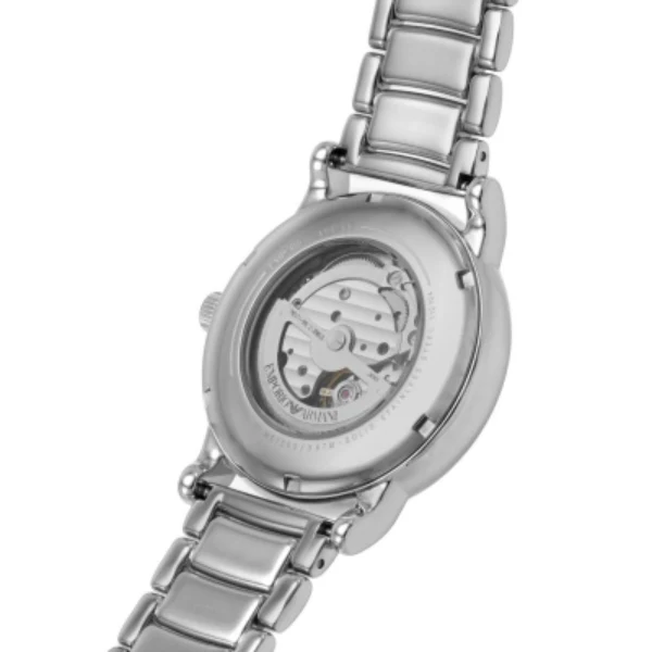 Emporio Armani Luigi Silver Stainless Steel Blue Dial Automatic Watch for Gents - AR60036 - Image 4