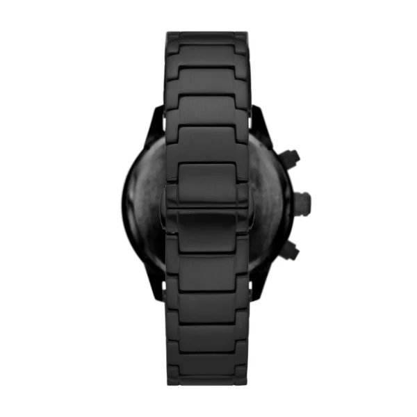 EMPORIO ARMANI Mario Black Stainless Steel Green Dial Chronograph Quartz Watch for Gents - AR11472 - Image 2