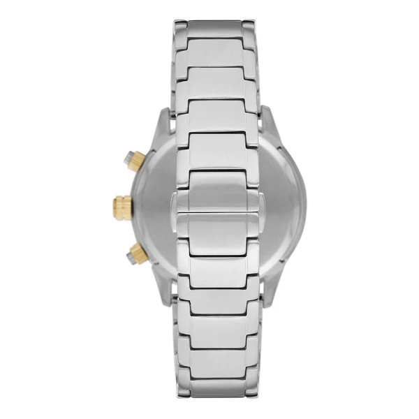 EMPORIO ARMANI Mario Silver Stainless Steel Green Dial Chronograph Quartz Watch for Gents - AR11454 - Image 2