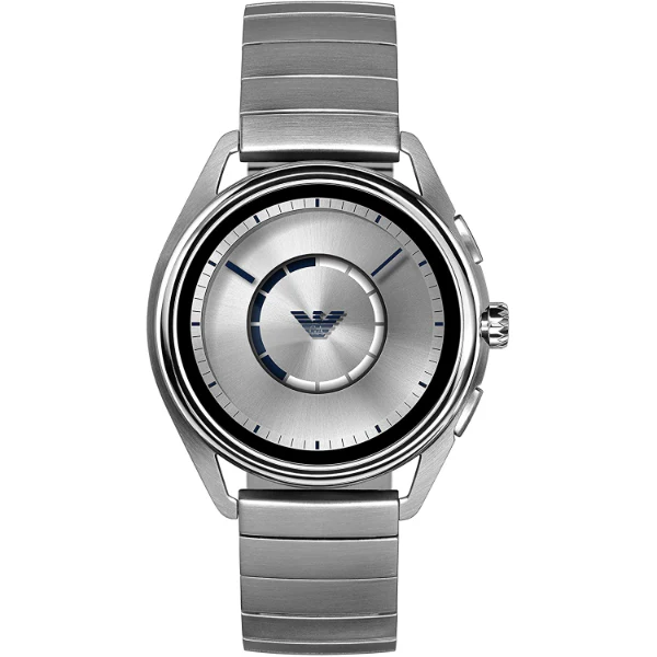 EMPORIO ARMANI Mateo Smartwatch Silver Stainless Steel Silver Dial Quartz Unisex Watch- Art5006