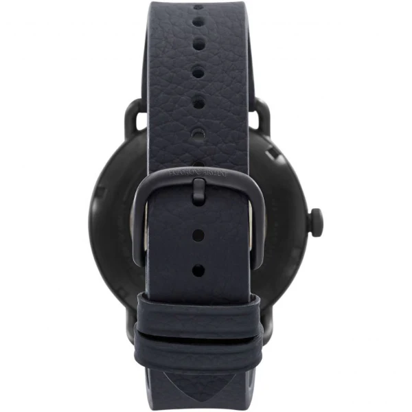 Emporio Armani Meccanico Black Leather Strap Black Dial Automatic Watch for Gents - AR60028 - Image 2