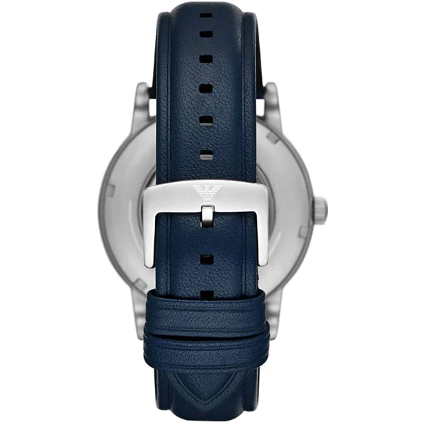 EMPORIO ARMANI Meccanico Blue Leather Strap Blue Dial Automatic Watch for Gents - AR60030 - Image 2