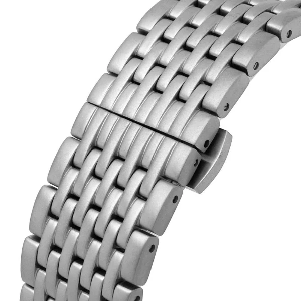 EMPORIO ARMANI Meccanico Silver Stainless Steel Blue Dial Automatic Watch for Gents - AR60024 - Image 4