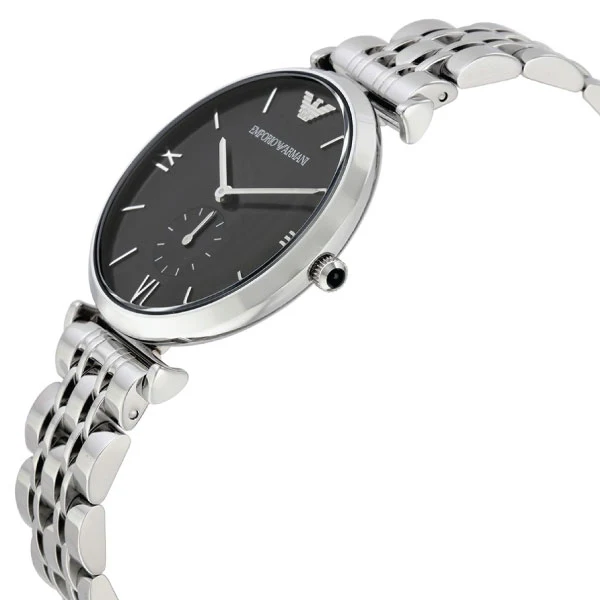 EMPORIO ARMANI Stainless Steel Black Dial quartz Watch For Gents AR-1676 - Image 3