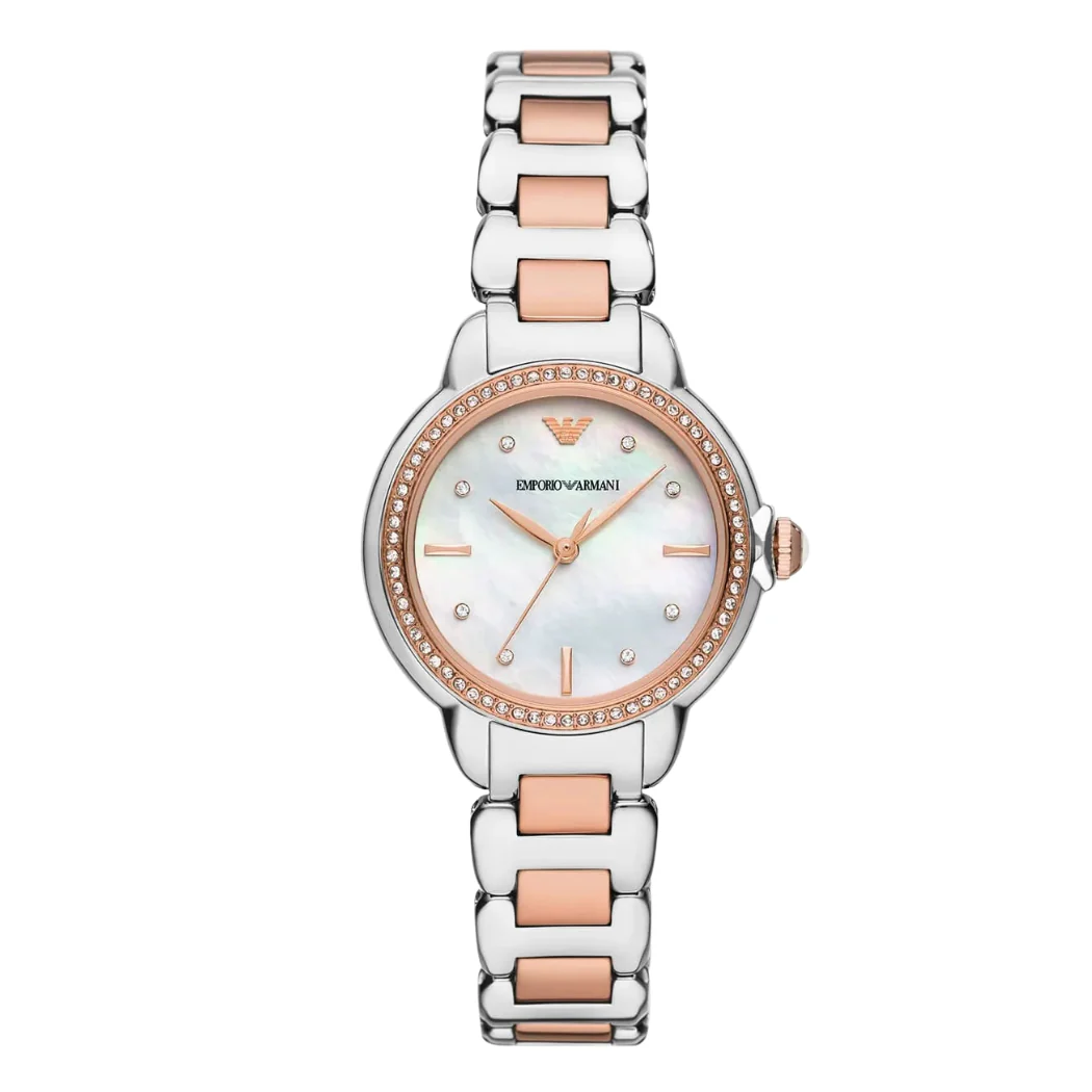 Emporio Armani Mia Two-tone Stainless Steel Mother Of Pearl Dial Quartz Watch for Ladies - AR11569