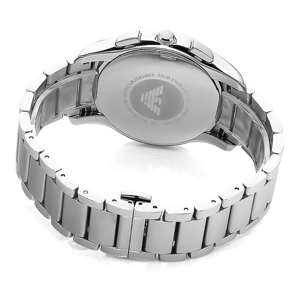 EMPORIO ARMANI Renato Silver Stainless Steel Silver Dial Chronograph Quartz Watch for Gents - AR11081 - Image 2