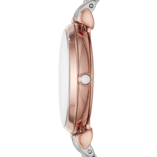 EMPORIO ARMANI Retro Two-Tone Stainless Steel White Dial Quartz Watch for Ladies - AR80035 - Image 3