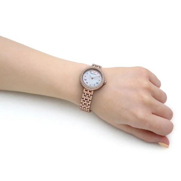 EMPORIO ARMANI Rose Gold Stainless Steel White Dial Quartz Watch for Ladies - EMPORIO ARMANI AR 11355 - Image 2