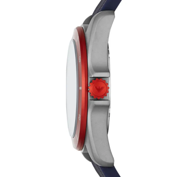 EMPORIO ARMANI Sigma Blue Silicone Strap Blue Dial Quartz Watch for Gents - EMPORIO ARMANI AR 11217 - Image 2