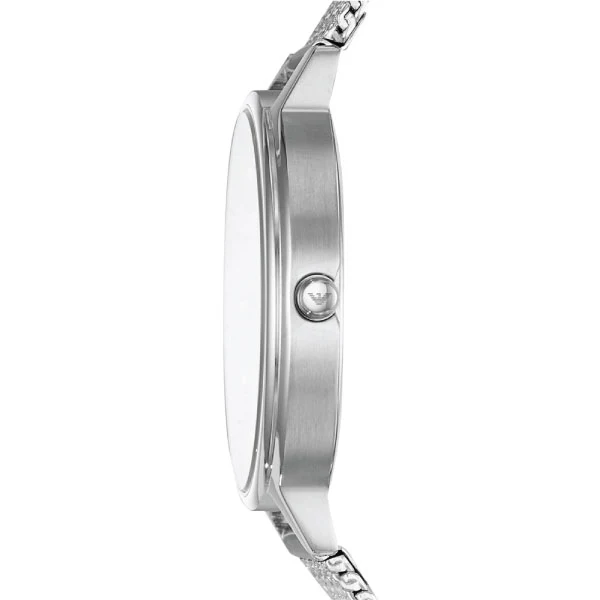 EMPORIO ARMANI Silver Dial Silver Mesh Bracelet Watch For Ladies - AR11128 - Image 3