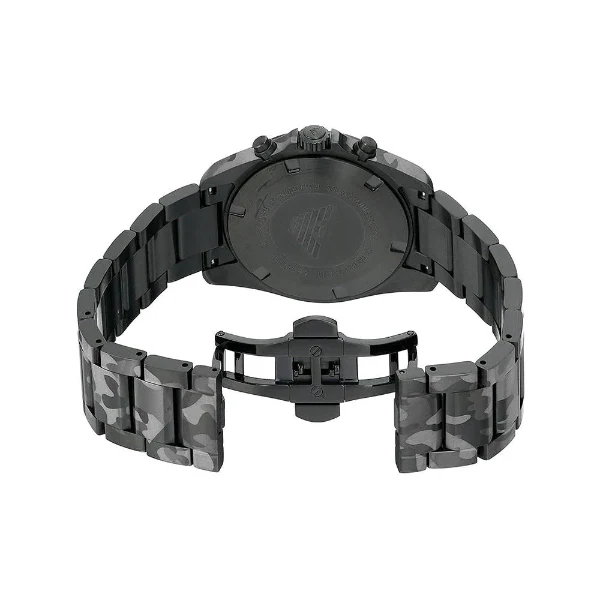 EMPORIO ARMANI Sport Black Stainless Steel Black Dial Chronograph Quartz Watch for Gents - AR11027 - Image 2