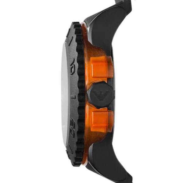 EMPORIO ARMANI Sportivo Black Silicone Strap Grey Dial Quartz Watch for Gents - EMPORIO ARMANI AR5969 - Image 2