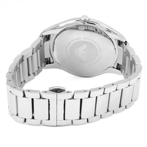 EMPORIO ARMANI Valente Silver Stainless Steel Blue Dial Quartz Watch for Gents - AR11085 - Image 2