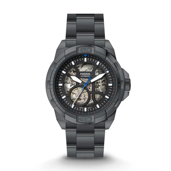 Fossil Bronson Grey Stainless Steel Grey Dial Automatic Watch for Gents - ME3218