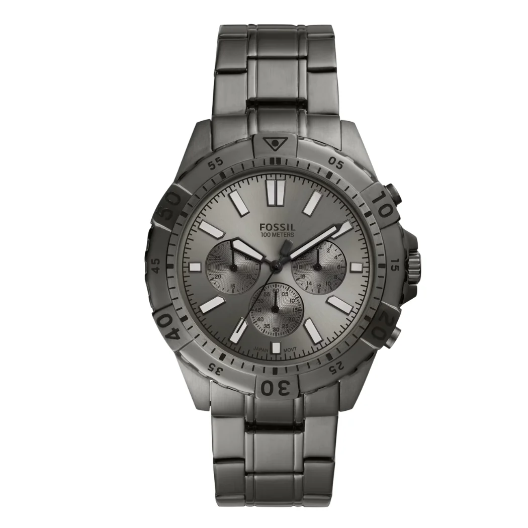 Fossil Garrett Gray Stainless Steel Gray Dial Chronograph Quartz Watch for Gents - FS5621