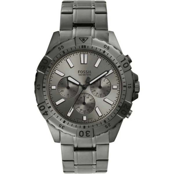 Fossil Garrett Gray Stainless Steel Gray Dial Chronograph Quartz Watch for Gents - FS5621 - Image 2