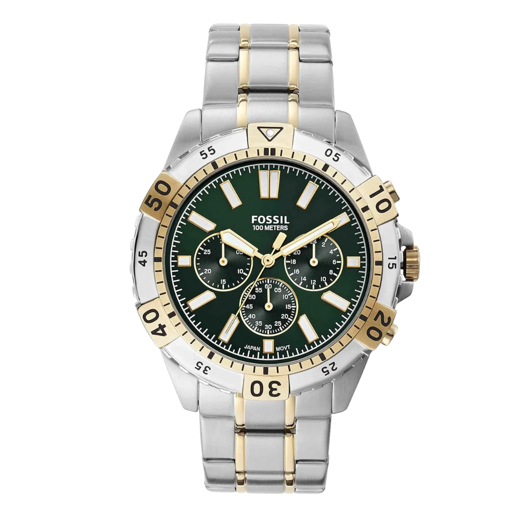 Fossil Garrett Two-tone Stainless Steel Black Dial Chronograph Quartz Watch for Gents - FS5622