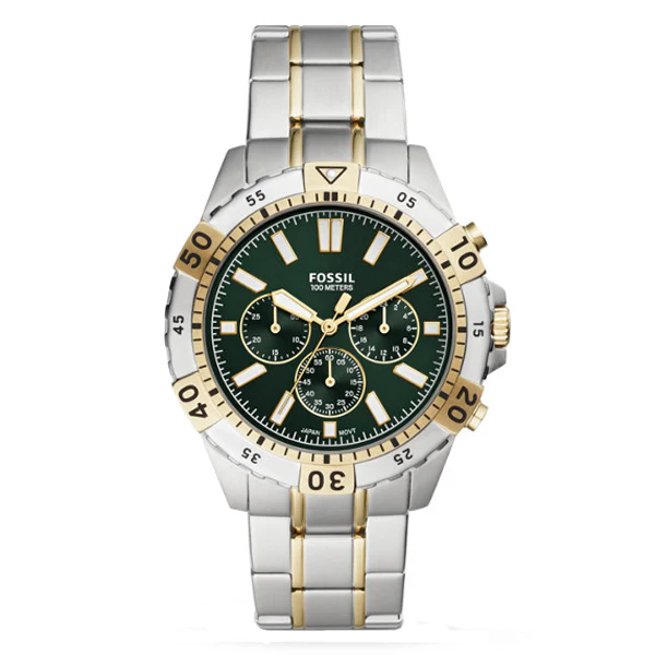 Fossil Garrett Two-tone Stainless Steel Black Dial Chronograph Quartz Watch for Gents - FS5622 - Image 2
