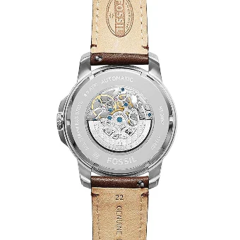 Fossil Grant Brown Leather Strap Cream Dial Automatic Watch for Gents - ME3052 - Image 2