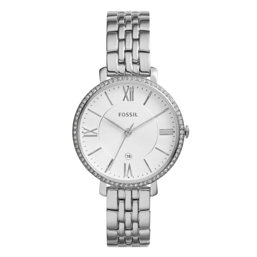 Fossil Jacqueline Silver Stainless Steel Silver Dial Quartz Watch for Ladies - ES3631