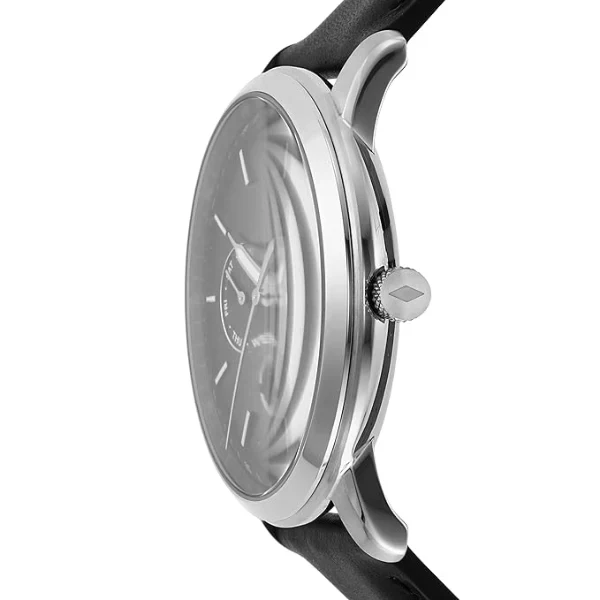 Fossil Moonphase Black Leather Strap Black Dial Quartz Watch for Gents - FS5904 - Image 2