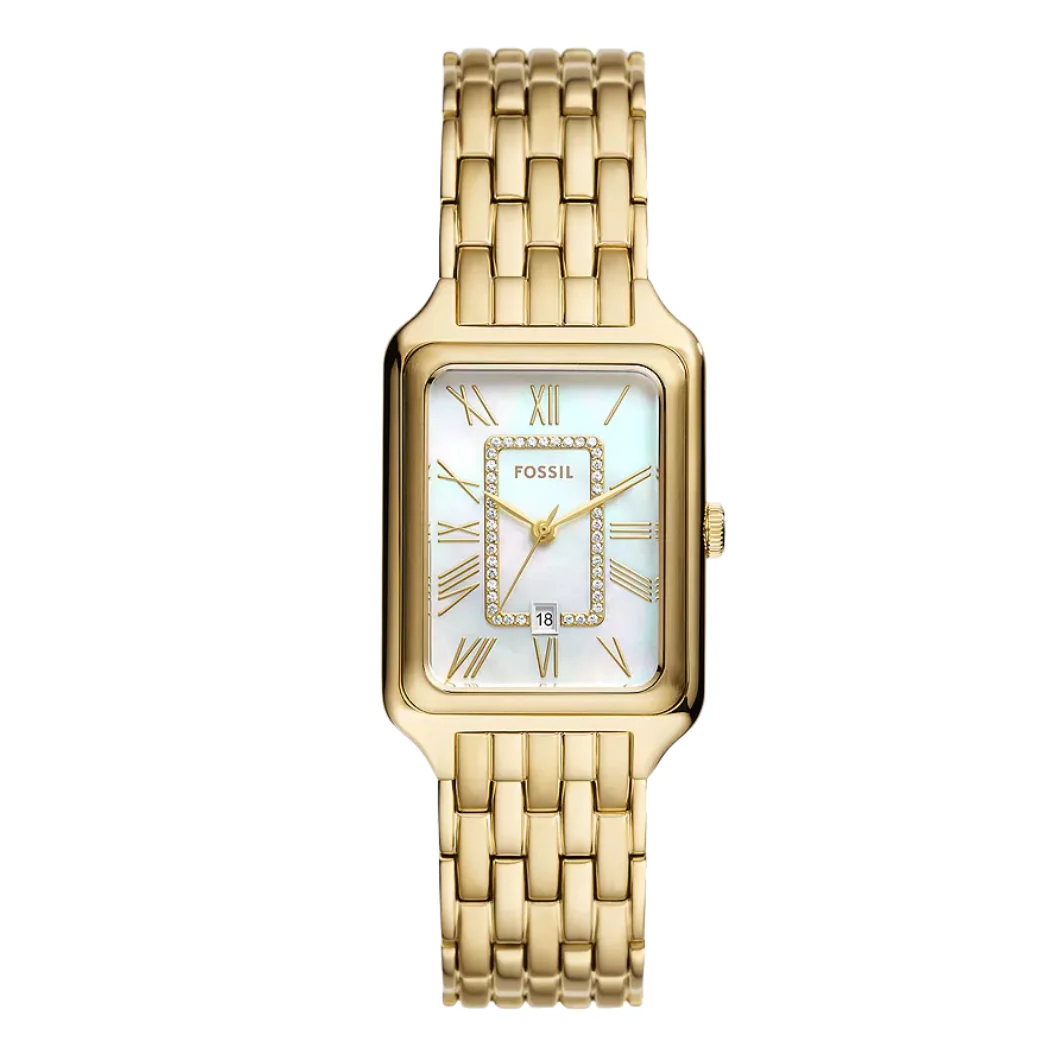 Fossil Raquel Gold Stainless Steel Mother Of Pearl Dial Quartz Watch for Ladies - ES5304