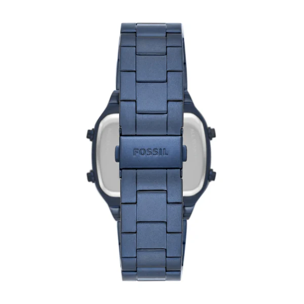 Fossil Retro Digital Blue Stainless Steel Positive Display Dial Digital Watch for Gents - FS5896 - Image 2