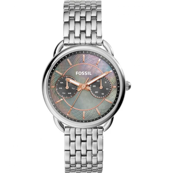 Fossil Tailor Silver Stainless Steel Mother of pearl Dial Quartz Watch for Ladies - ES3911 - Image 2