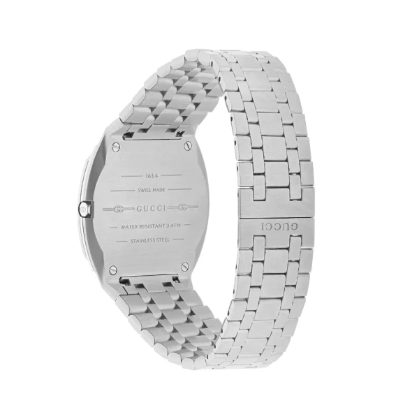 Gucci 25H Silver Stainless Steel Silver Dial Quartz Unisex Watch - YA163407 - Image 2