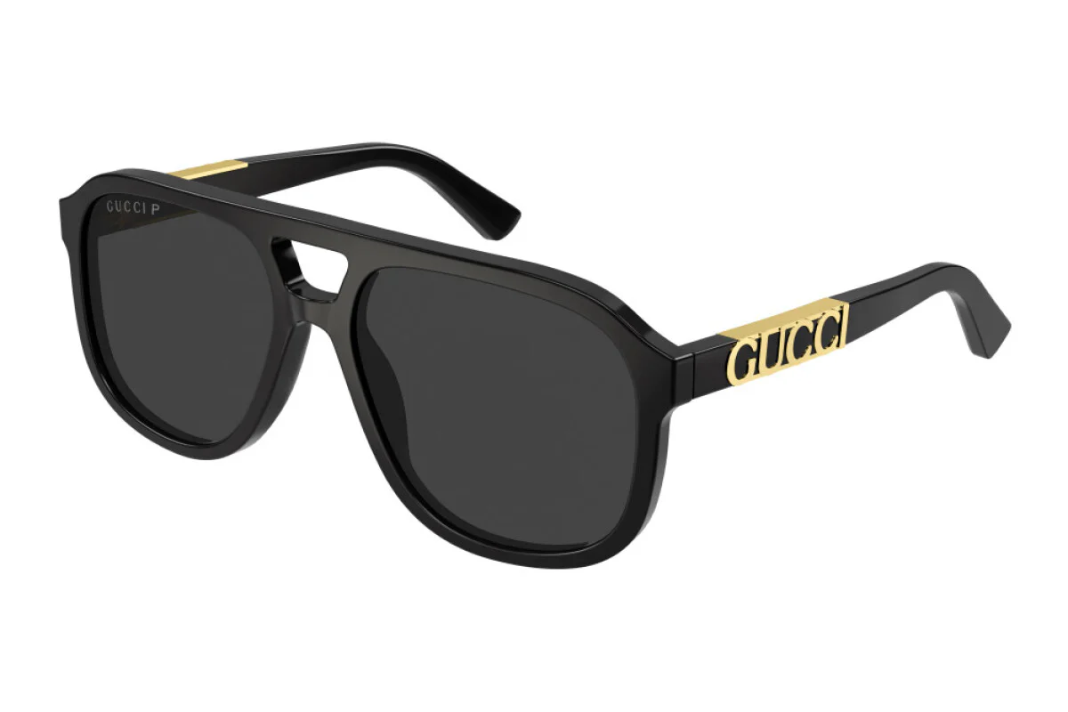 Gucci Aviator Sunglasses Black Frame, Black Lenses - GG1188S 005 52-17-145 - Image 2