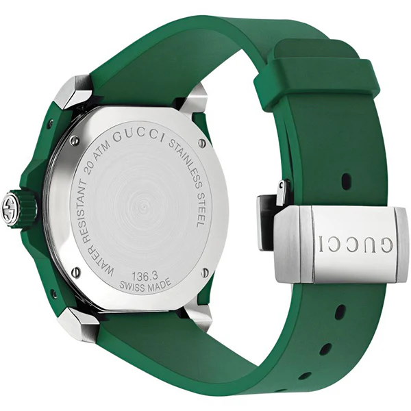 Gucci Dive Green Rubber Black Dial Quartz Watch for Gents - YA136310 - Image 2