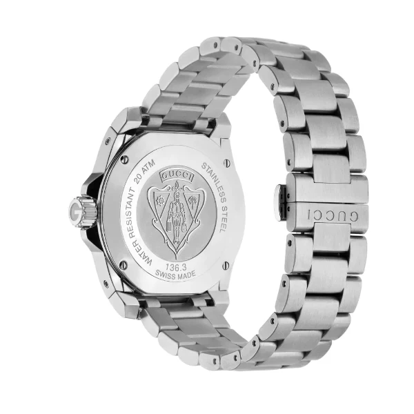 Gucci Dive Silver Stainless Steel Black Dial Quartz Watch for Gents - YA136301 - Image 2